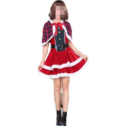 New Arrival Christmas Dresses Women Santa Claus Holiday Costume Cosplay Girls Xmas Outfit Fancy Party Animation Clothing