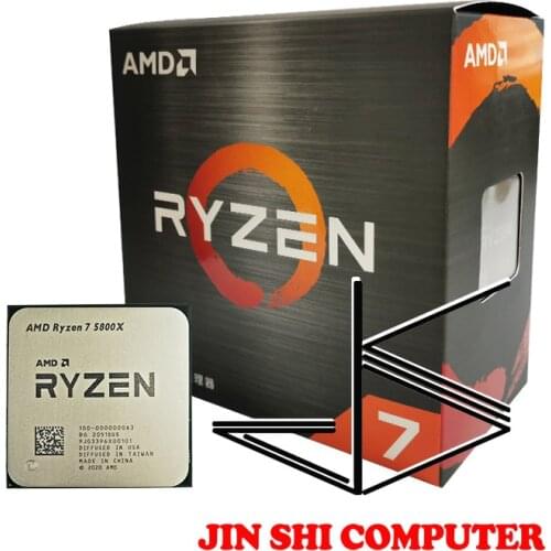 NEW AMD Ryzen 7 5800X R7 5800X 3.8 GHz Eight-Core sixteen-Thread 105W CPU Processor L3=32M 100-000000063 Socket AM4 no fan