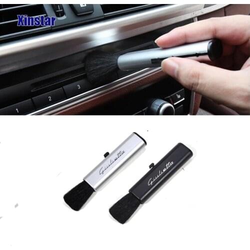 Plastic Car Air Outlet Vents Dusting Brush sticker For Alfa Romeo Giulietta