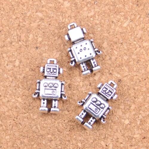 10pcs Charms mechanic robot 18x11x4mm Antique Pendants,Vintage Tibetan Silver Jewelry,DIY for bracelet necklace