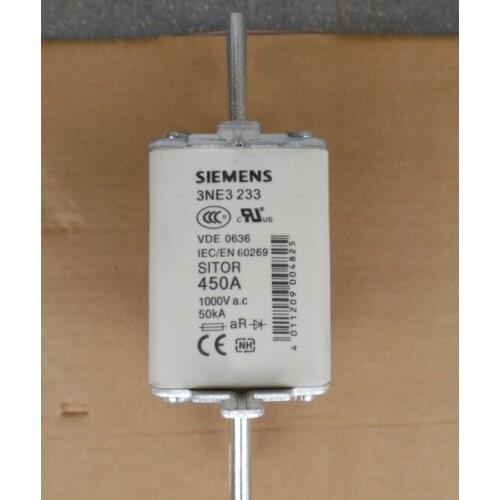 Fuses: 3NE3231 350A 1000V NH1 / 3NE3232-0B 400A 1000V / 3NE3233 450A 1000V NH1 aR