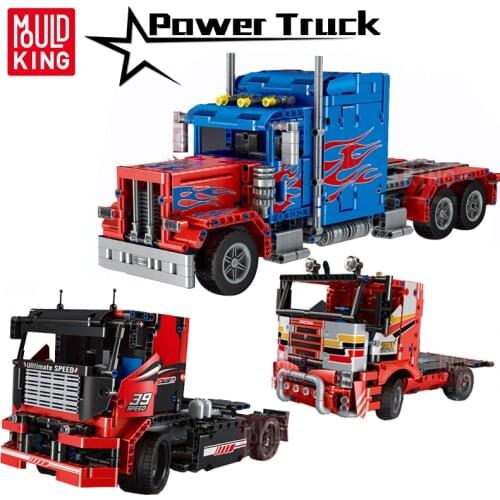 Mould King MOC Creative Technical Series Peterbilt 389 Heavy Container Truck Building Blocks Bricks Model Kit Educational Kids