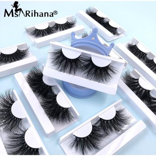 Fluffy 30MM Mink Lashes 2/3/5/10 Pairs 8D False Magnetic Eyelashes Box Package Makeup Thick Long Fake Eyelash Extension Supplies