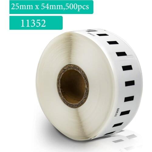 Unismar 1Roll 11352 Thermal Paper 25mm*54mm 500pcs Roll Label Compatible for DYMO LabelWriter 450/450 Turbo/ 450 Twin Turbo