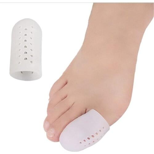1 Pair Hole Big Toe Head Wear Protection Sleeve Big Toe Separator Thumb Toe Valgus Toe Separator Finger Aligner Protector Foot