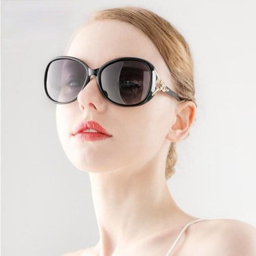 HKNA Classic Polarized Sunglasses Women 2021 Luxury Brand Round Sunglasses Women Anti-UV Polarized Driving Womens Sunglasses