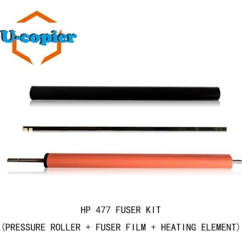 1 Set Fuser Kit Pressure Roller Fuser Film for HP 477 M452 M477 M377 M542 Lower Pressure Roller Heating Element OEM Quality