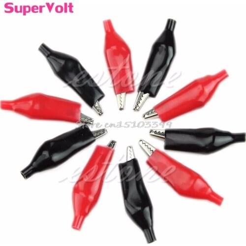 10Pcs 35mm Alligator Leads Crocodile Test Clip for Electrical Jumper Wire Cable G08 Whosale&DropShip