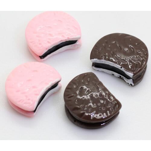 100/50pcs Best Selling 12*16MM Resin Plastic Biscuit Charm Deco Cabochon