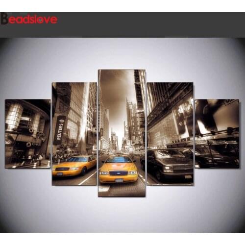 DIY Diamond Painting new york City taxi landscape diamond Embroidery Full Square Diamond Cross Stitch Rhinestone Multi-pictures