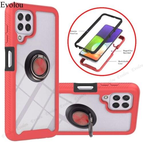 Armor Hybrid Shockproof Case For Samsung M32 M42 A32 A22 A03S A02S A52 A72 A42 S21 FE Case 2 in 1 TPU+PC Matte Transparent Cover