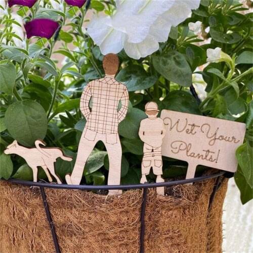 Wood Plant Marker Pee Boy Plant Labels Eco-Friendly Plant Sign Tags Garden Markers for Seed Potted Herbs Flowers Tools