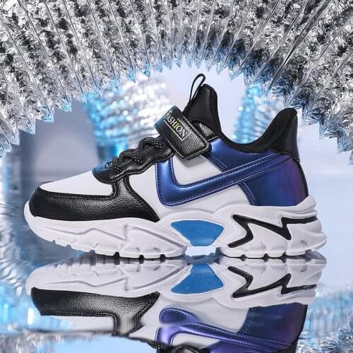 Childrens Spring Autumn Casual Shoes Boys Leather Face Thick Bottom Waterproof Sneakers Small white Shoes Running Shoes 28-39