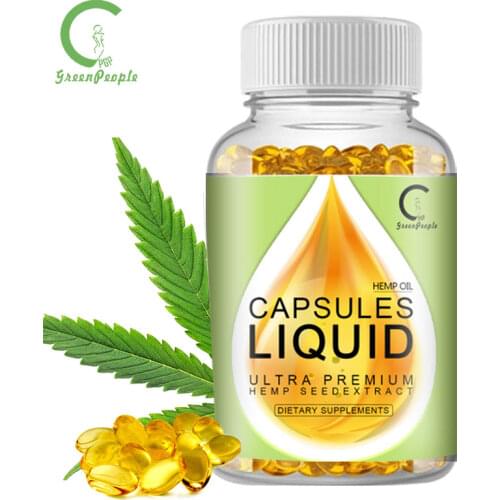 GPGP GreenPeople Nature Esculent Hemp Seed Oil Essence Facial-capsule Anti-Ageing Relieve Joint Pain Stress Relief Help Sleep