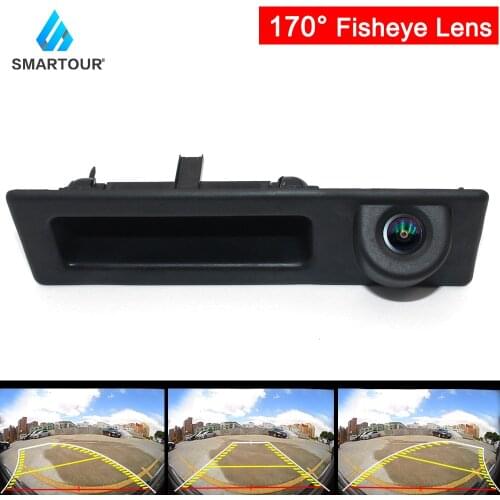 Smartour 170° Fisheye Vehicle Dynamic Trajectory Rear View Trunk Handle Camera For BMW X1 X3 X4 X5 F30 F31 F34 F10 F11 F25 F26