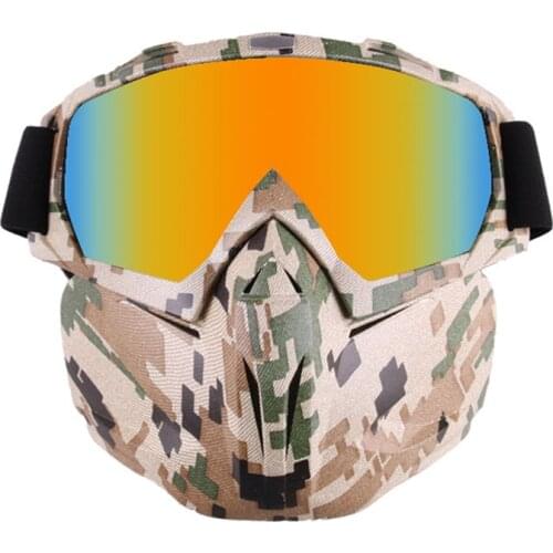 Camouflage Paintball Shooting Mask with Goggles Anti-impact CS War Game Hunting Mask Outdoor Airsoft Military Tactical Mask