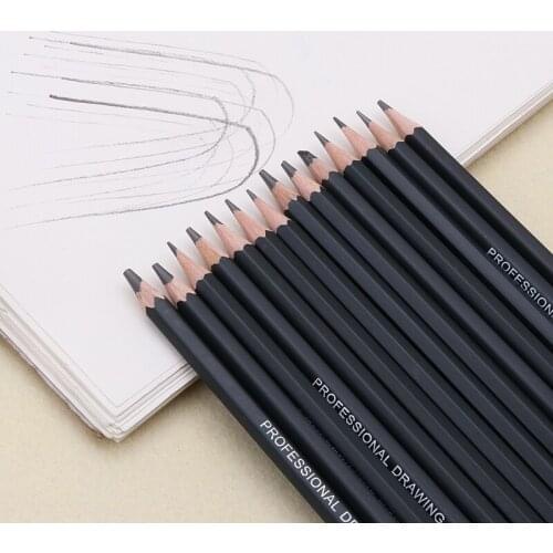 14 Pcs Sketch Art Drawing Pencil 12B 10B 8B 7B 6B 5B 4B 3B 2B 1B HB 2H 4H 6H