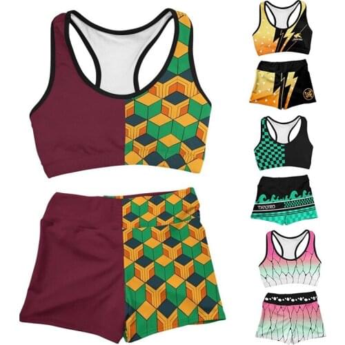 Anime Demon Slayer Tomioka Giyuu Cosplay Costumes Sexy Swimsuit Teens Shirt Sportswear Sweatpants Beach Shorts Swimming Pants