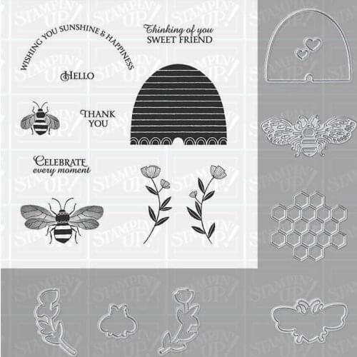 Bee Metal Cutting Dies and Stamps Stencils For DIY Scrapbooking Photo Album Decor Die Cut Embossing Paper Card Dies Cut