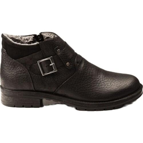 DeepSEA Male Genuine Leather Boots Arched Furry High Quality Boots Autumn Winter Half boots Comfortable and Luxury 2106432