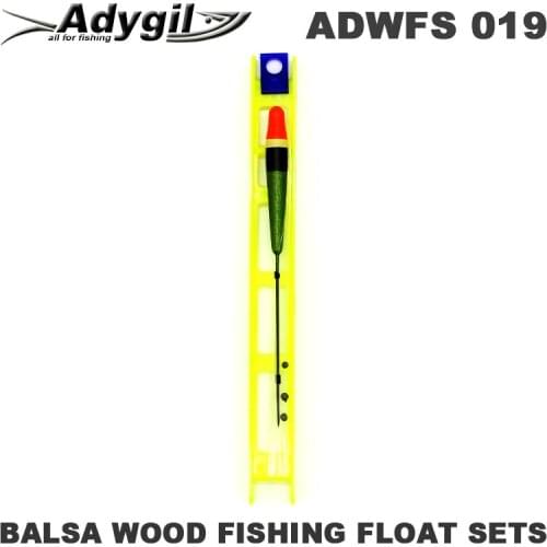 Adygil Balsa Wood Fishing Float Sets ADWFS 019 Floatation 0.5g Length of Line 60cm Hook Size #16 5pcs/lot