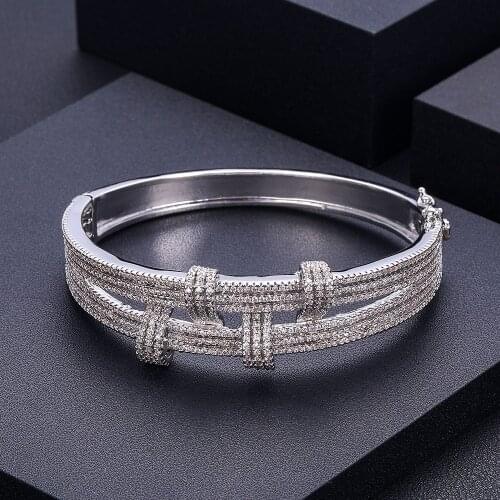 Jankelly luxury Unique African Bangle Ring Set Jewelry Sets For Women Wedding Cubic Zircon Crystal CZ Dubai Bridal Jewelry Set