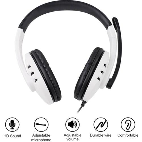 ALLOET 3.5mm Wired Headphone Professhional Gaming Headphone with Microphone for PS4/Switch/ONE/360/PC Over-Ear Headset Universal