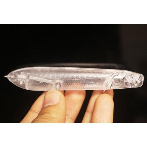 Shelts 15 Pcs Unpainted Fishing Topwater Plugs Pencil Poppers Crankbaits Hard Baits Body