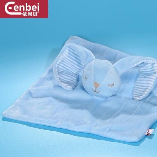 Eenbei Baby comfort towel animal dolls Bunny and Bear using safe material soft and skincare friendly fabric good gift for infant