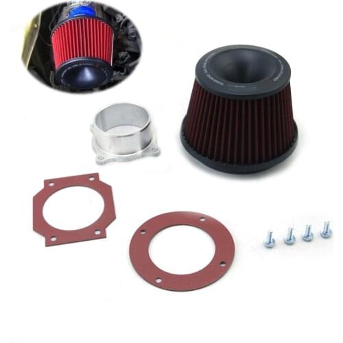 A***i Universal Vehicle Intake Air Filter 75mm Dual Funnel Adapter Parts Accessories Cleaner Protect Your Piston