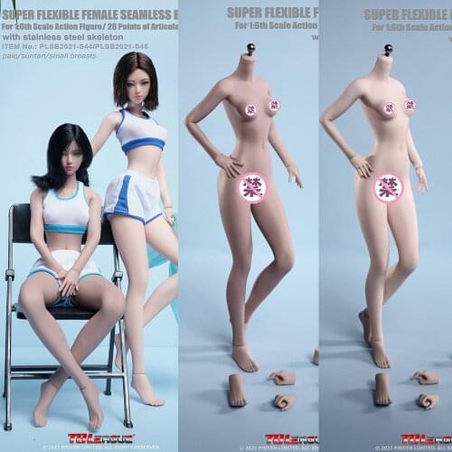 In Stock S44 S45 S44A S45A 1/6 Scale Female Super-Flexible Seamless Bodies With Head Sculpt Small Bust Action Figure Model Toys