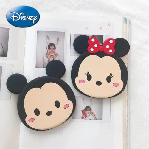 Disney Mickey Mouse Minnie Cartoon Cute Mirror Portable Mirror Mini Silicone Portable Makeup Mirror