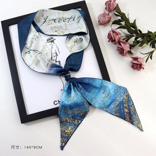 140cm*9cm New summer long fashionable women small scarf female flowers hair ribbon headband women skinny scarf women SJ480