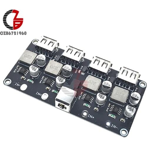 1/2/4 USB QC3.0 QC2.0 Fast Quick Charge Charging Board DC 6-32V Step Down Car Power Converter Supply Charger DCP FCP SCP AFC