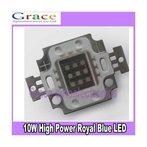 100pcs 10W 45mil Royal Blue 445nm Square High Power LED Light chip 1000mA 10-13V