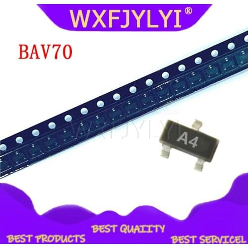 100PCS BAV70 0.2A 70V SOT-23 A4 SMD SOT transistor BAV70LT1G