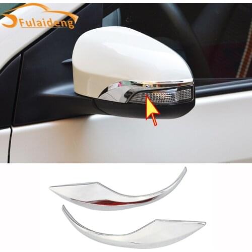 2pcs For Toyota Corolla 2014-2018 ABS Chrome car Rearview Side Mirror bright strip Cover Trim Car Styling Accessories
