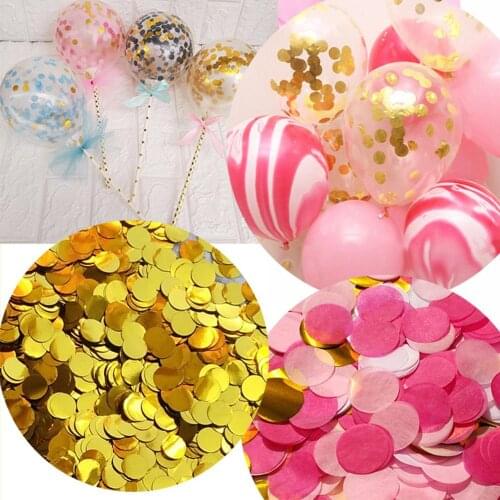 2cm 10g/bag Mixed Colors Round Tissue Wedding Confetti Dot Filling Balloons Christmas Engagement Birthday Party Decoration