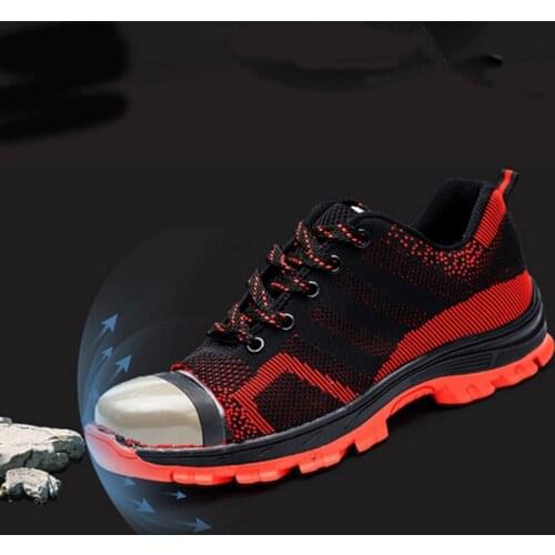 2019 Work Safety Shoes Men Mesh Breathable Fashion Mens Labor Insurance Puncture Proof Shoe Steel Toe Safety Boots