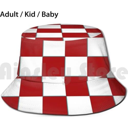 2020 Kit Colours Checker Pattern Sun Hat Foldable UV Protection Red Euro Leagues Kit Colours