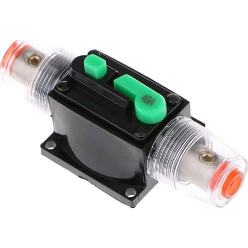 2x 40A Manual Reset Circuit Breaker Overload Protection Fuse Holder