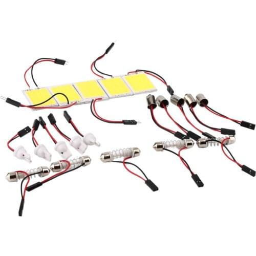 4pcs 4W COB Chip 24 led LED Car Interior Light T10 Festoon Dome BA9S Adapter 12V,Wholesale Car Vehicle LED Panel Hot Selling