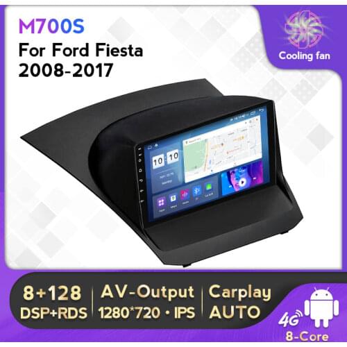 9 Inch 1280*720 DSP Car Radio Stereo For Ford Fiesta Mk7 2009 2010 2011 2017 Multimedia Android 10 6+128G GPS Navigation 4G Lte