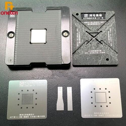 Amaoe Magnetic BGA Tin Planting Platform For A9 CPU RAM Reballing Kit Set Solder IC Chip Positioning Plate 0.12mm