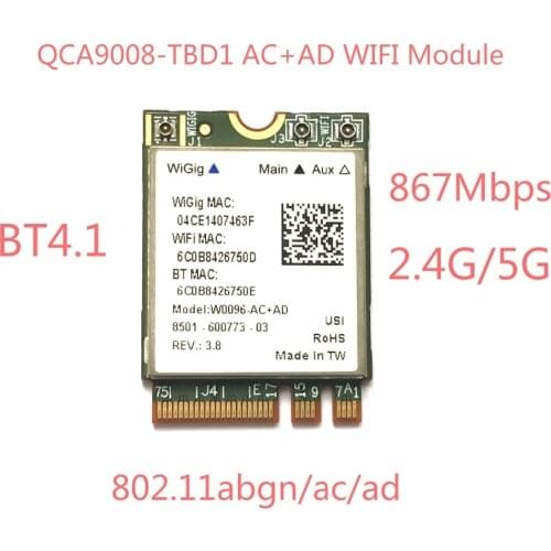 Atheros QCA9008-TBD1 Wireless AC+AD BT 4.1 WIFI Module 2.4G/5G Dual Band WIFI Card 867Mbps
