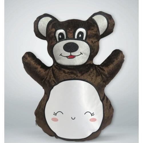 BK Gift Cute Smiley Design Brown Teddy Bear Yastık-1