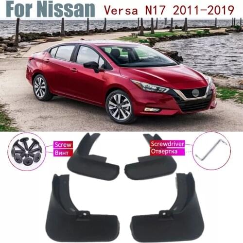 Fender Mud Flaps Accessories Mudguard For Nissan Versa Sedan Almera Latio Sunny N17 2019~2011 2018 2017 2016 2015 2014 2013 2012