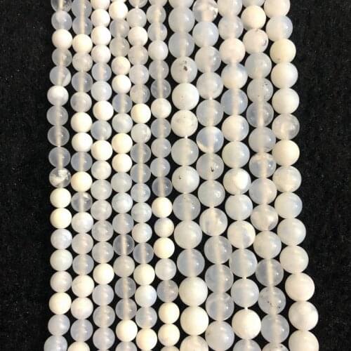 Natural White opal stone beads crystal Round Loose Bead Gemstone For Jewelry Making DIY Bracelet Necklace 15inches/strand