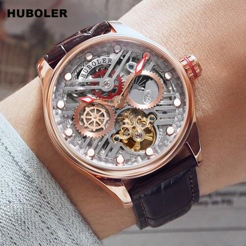 Tourbillon Mens Watches Automatic Mechanical Watch Men Top Brand Luxury Designer Watch Stainless Steel Waterproof Watches New