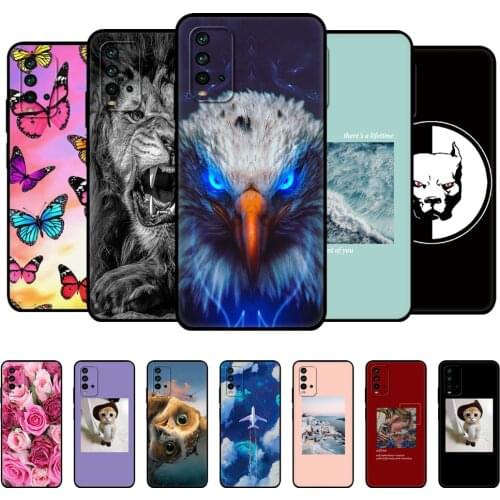 For Xiaomi Redmi 9T Case Silicon Soft For Redmi 9T Phone back Cover 6.53 inch global bumper protective Etui Funda black tpu case